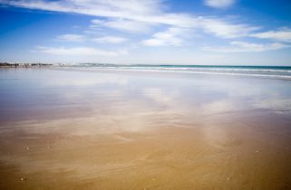 Der weitläufige Strand in Agadir